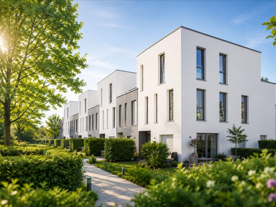 Gepflegte Wohnanlage mit angelegtem Garten